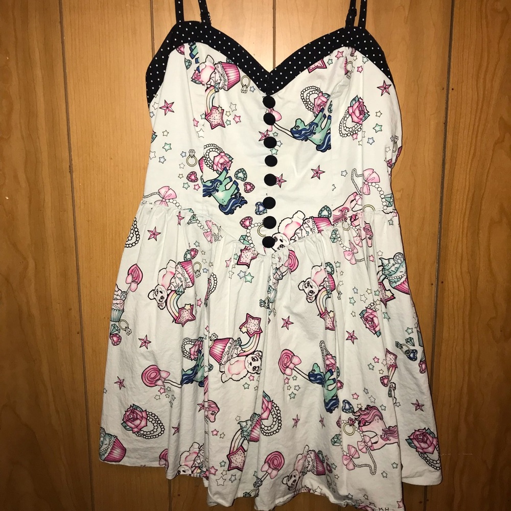 Hell Bunny Pony Cupcake Swing Dress XL Pinup